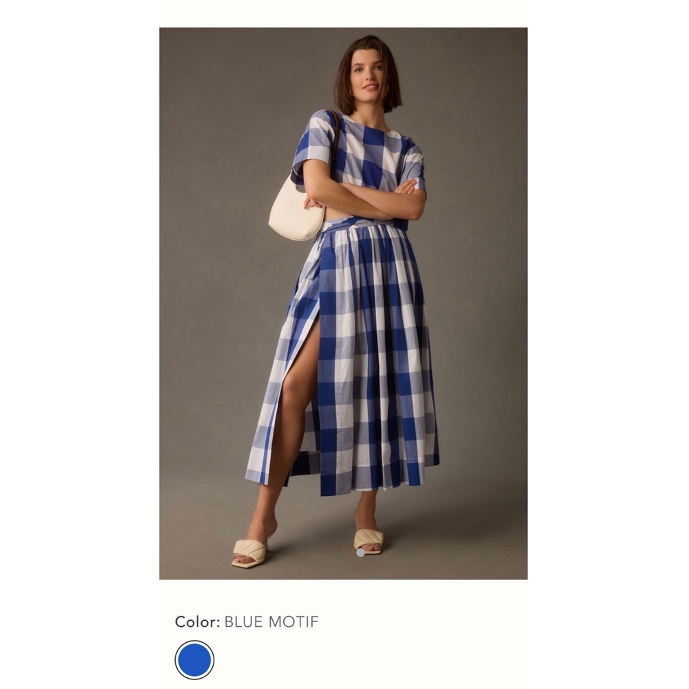 Anthropologie Sunday in Brooklyn Plaid Side-Slit Skirt (NWOT)